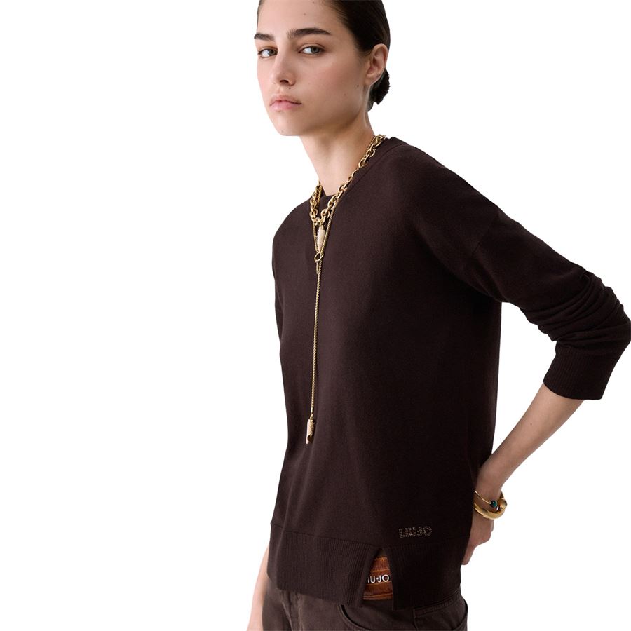 Maglia girocollo in misto lana da donna Liu Jo | WF6418MA16R91106